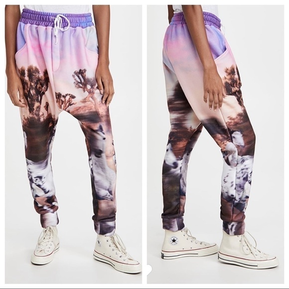 Baja East Revolve Wild Horses Joshua Tree Jogger Sweatpants New 1 Womens Medium - Picture 3 of 11